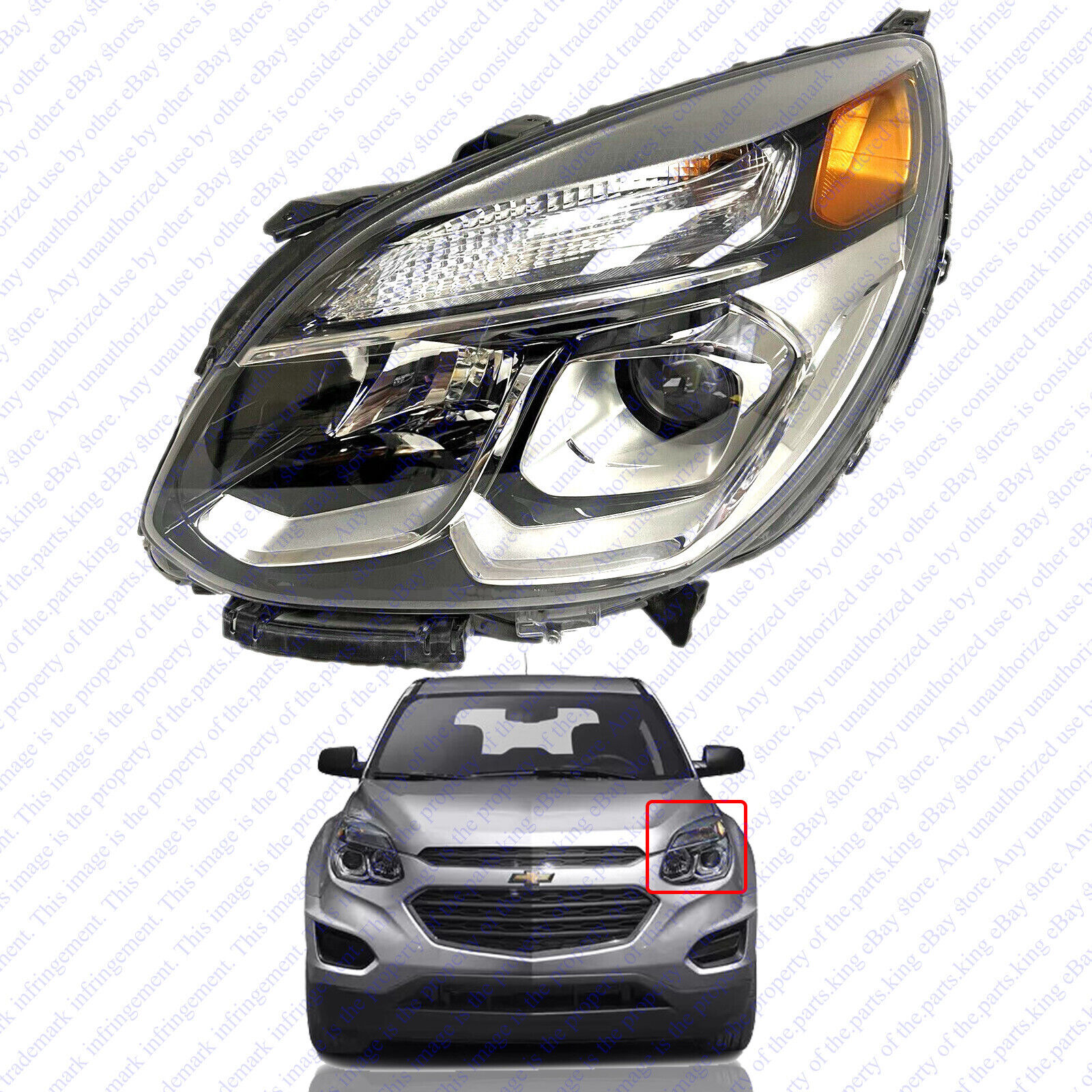 For 2016 2017 Chevrolet Equinox Front Headlight Headlamp Assembly Left Driver