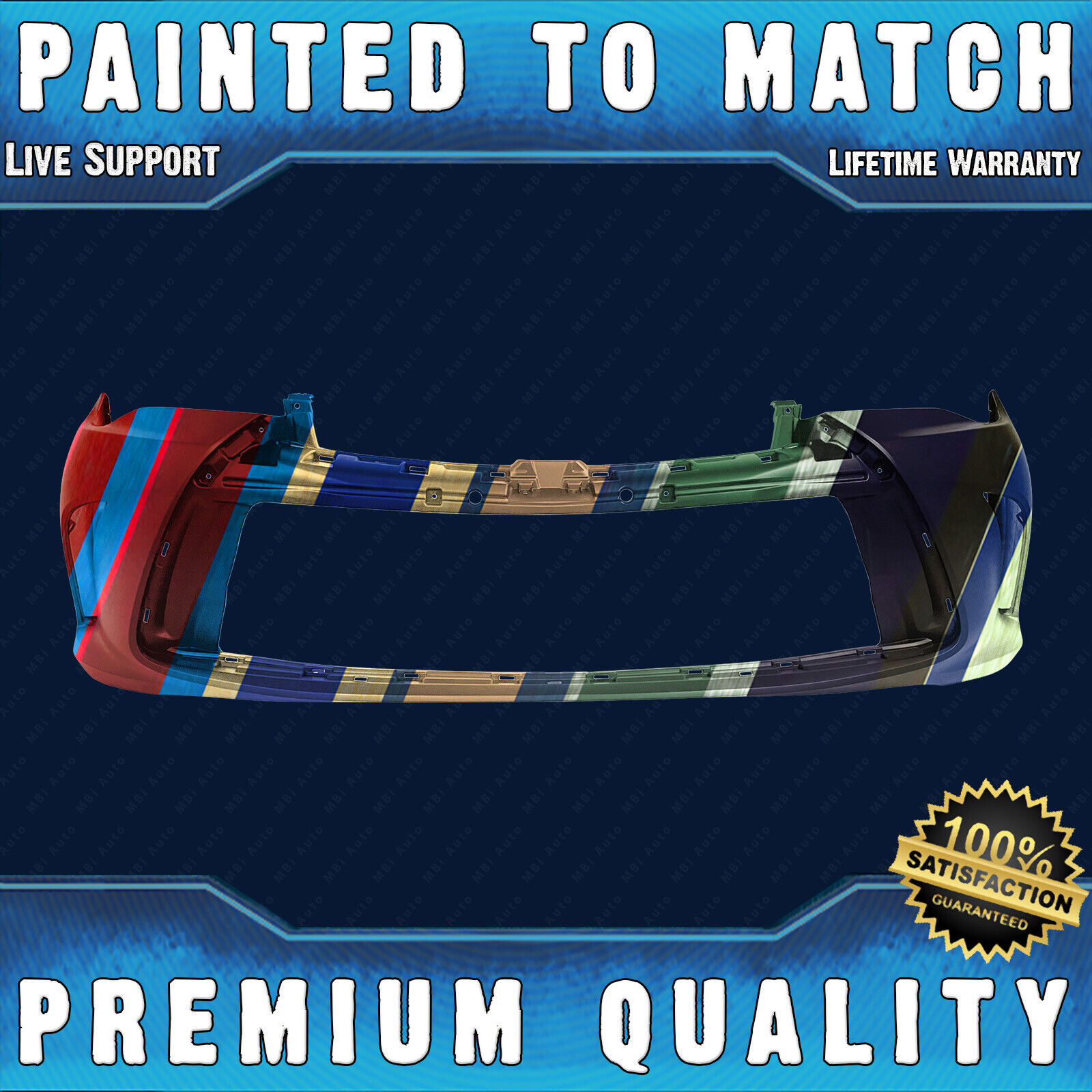 NEW Painted To Match - Front Bumper Replacement for 2015 2016 2017 Toyota Camry