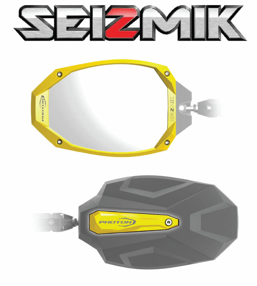 Yellow Seizmik Photon Side View Mirrors- 2021-23 Yamaha Wolverine RMAX2 / RMAX4