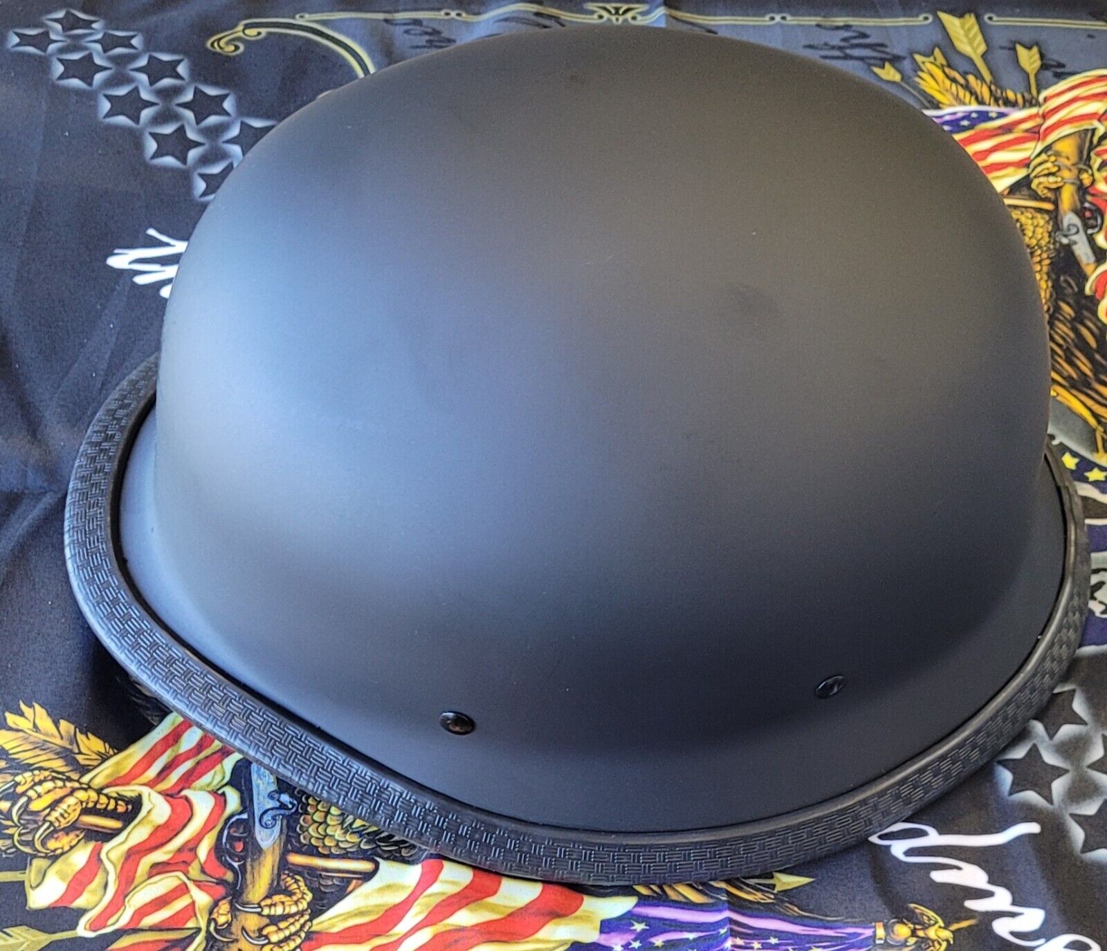 Daytona Helmet Skull Cap GERMAN-DULL BLACK Motorcycle Helmet [New][MEDIUM]