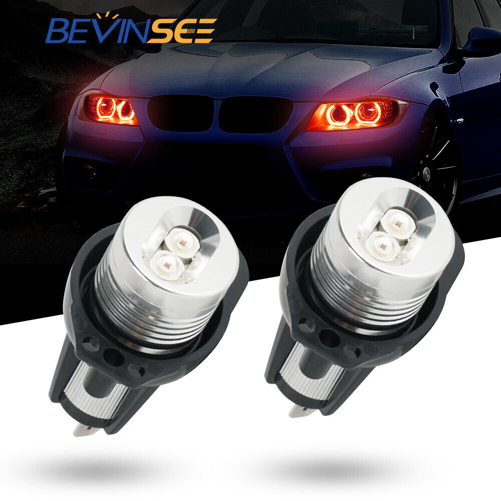 For BMW E90 E91 pre-LCI Red LED Angel Eyes Halo Marker Parking Light Bulbs Kit
