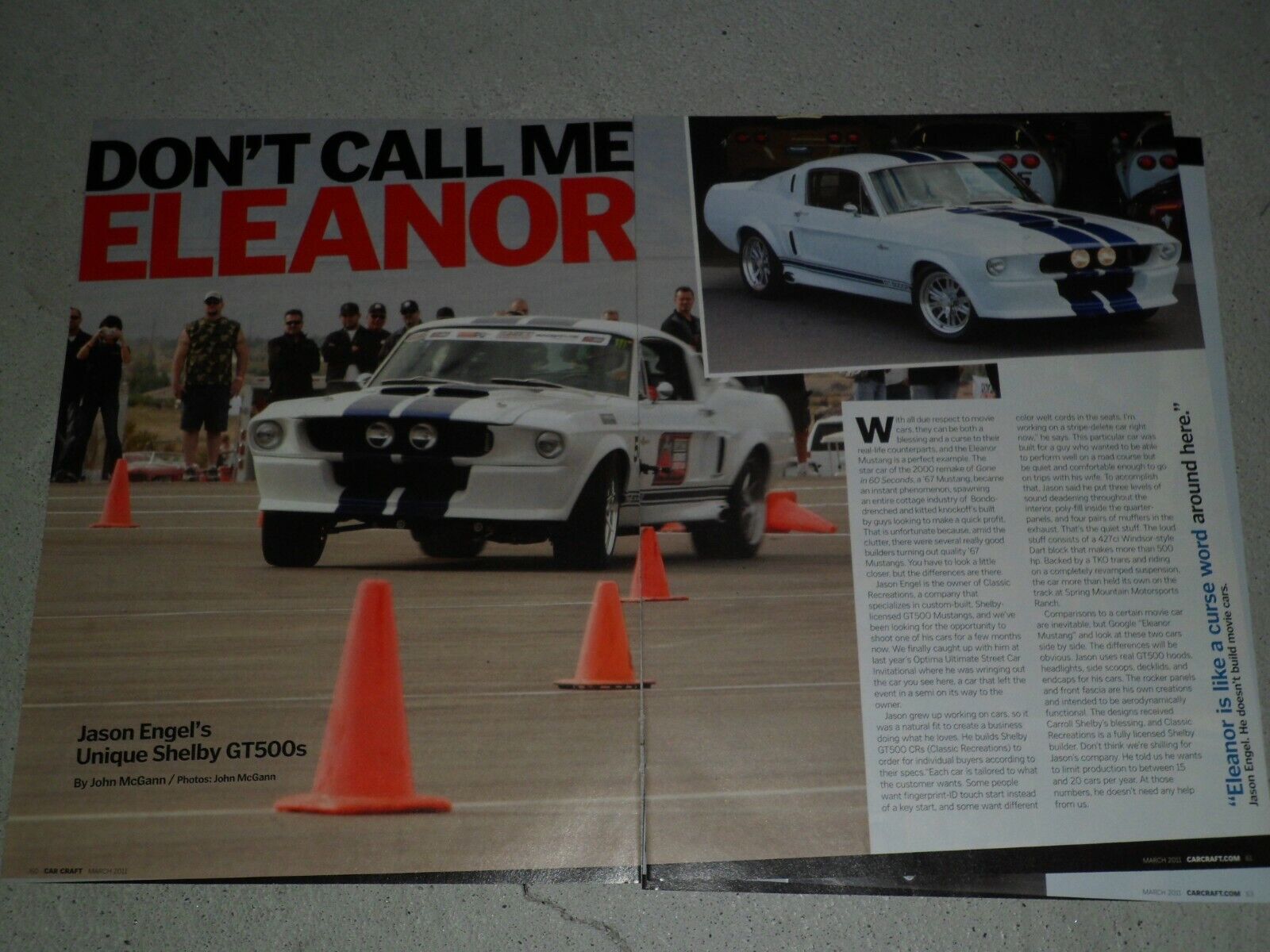 1967 FORD SHELBY GT500CR article / ad