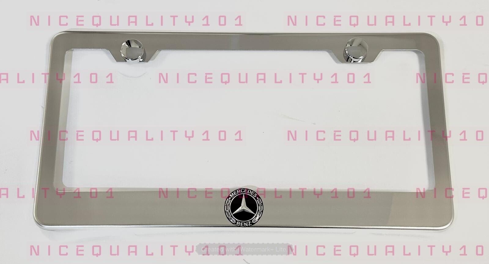 3D Mercedes Benz AMG Stainless Steel Chrome Finished License Plate Frame