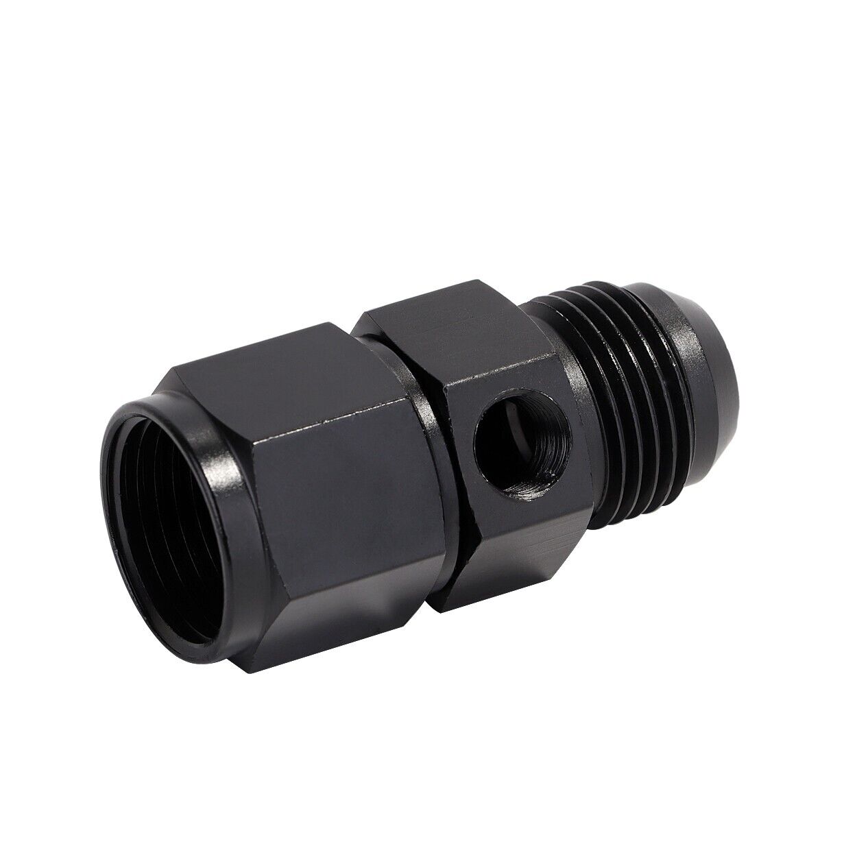 Fuel Pressure Fitting 8AN Male to Female with 1/8 NPT Gauge Port Hose Adapter