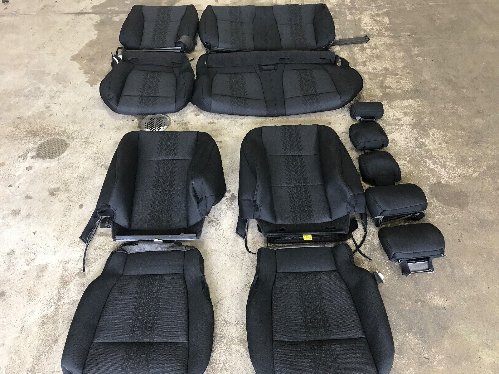 2019 2020 FORD F150 SUPER CREW FACTORY OEM ORIGINAL CLOTH SEAT COVERS BLACK