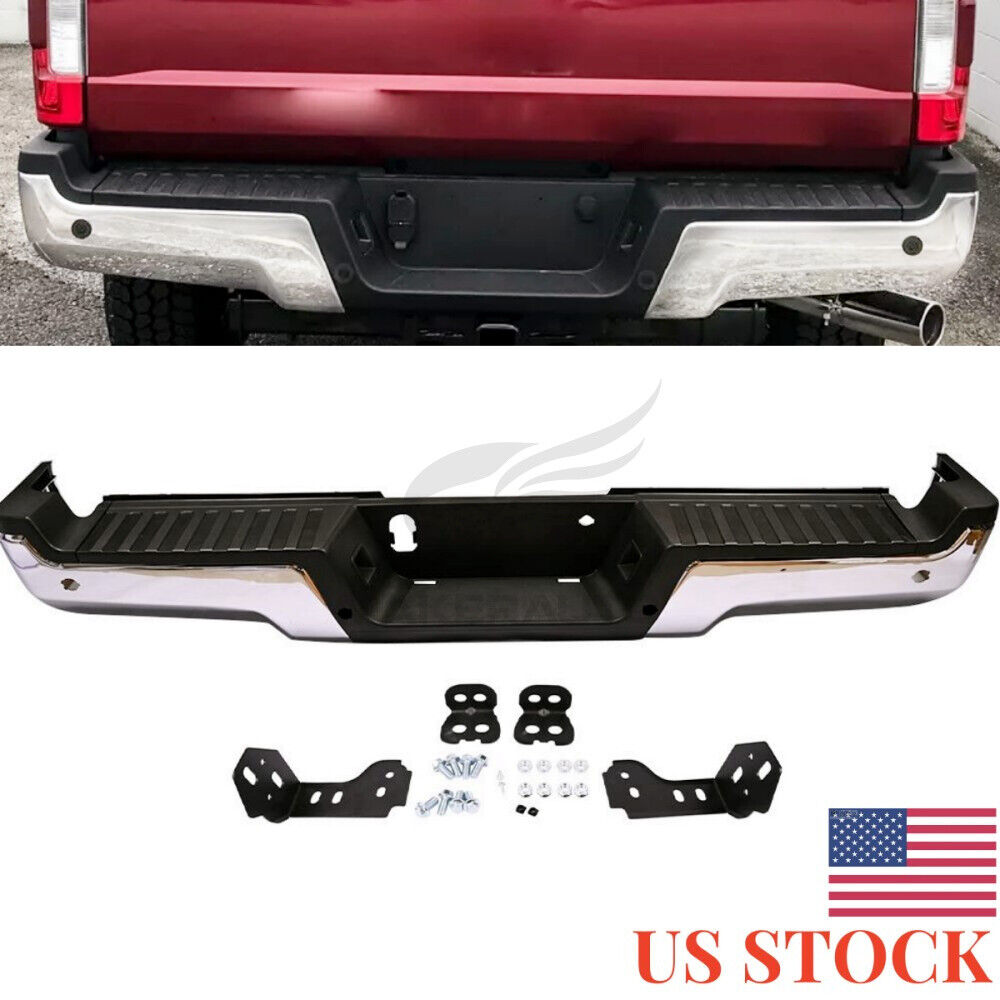 NEW Chrome Rear Bumper Assembly for 2017-2022 Ford F-250 F-350 SuperDuty w/ Park