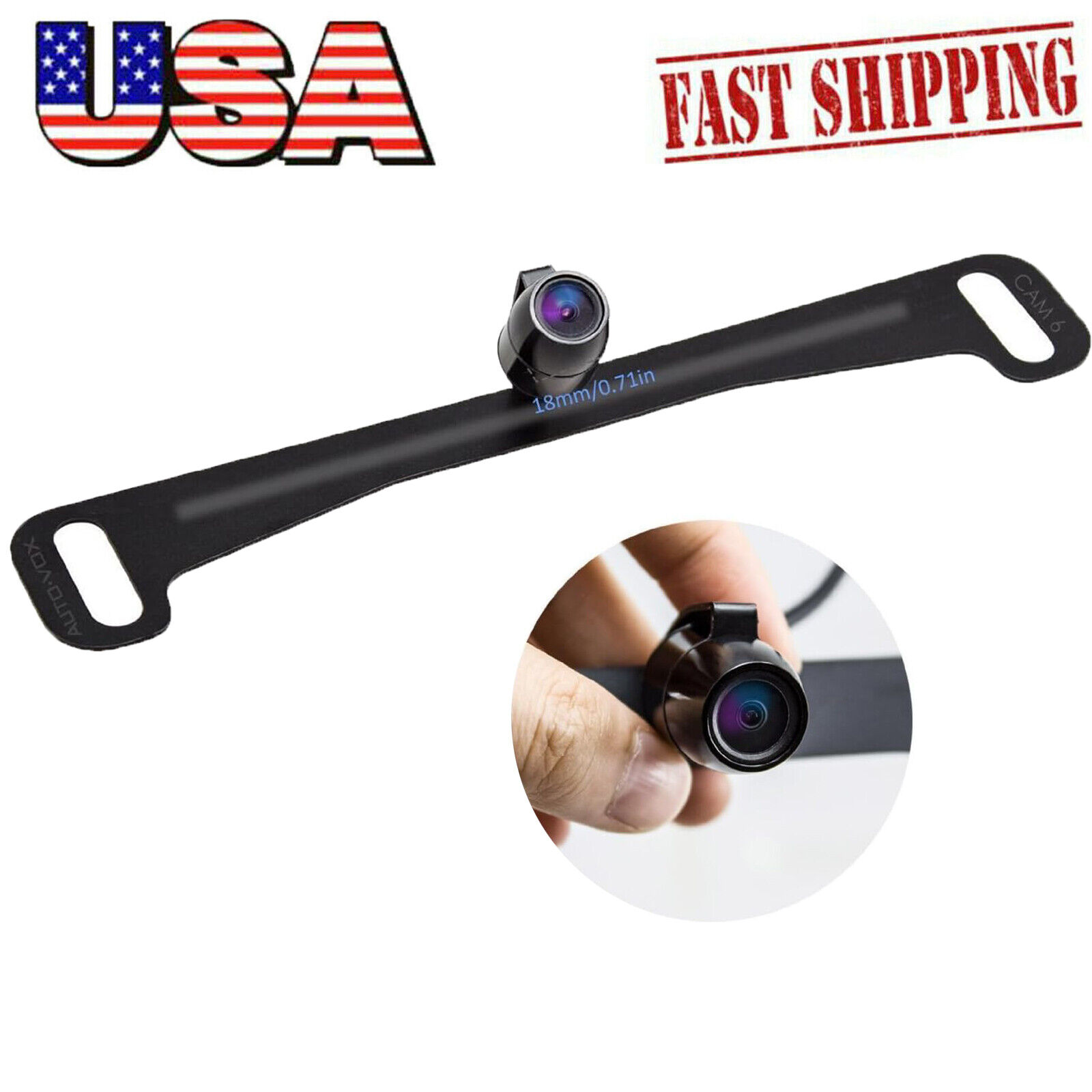 AUTO-VOX 170° Car Rear View Backup Camera License Plates Reverse CAM6 Waterproof