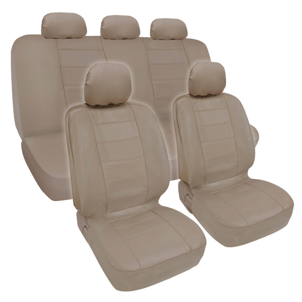 ProSyn Beige Leather Auto Seat Cover for Volkswagen Jetta Full Set Car Cover