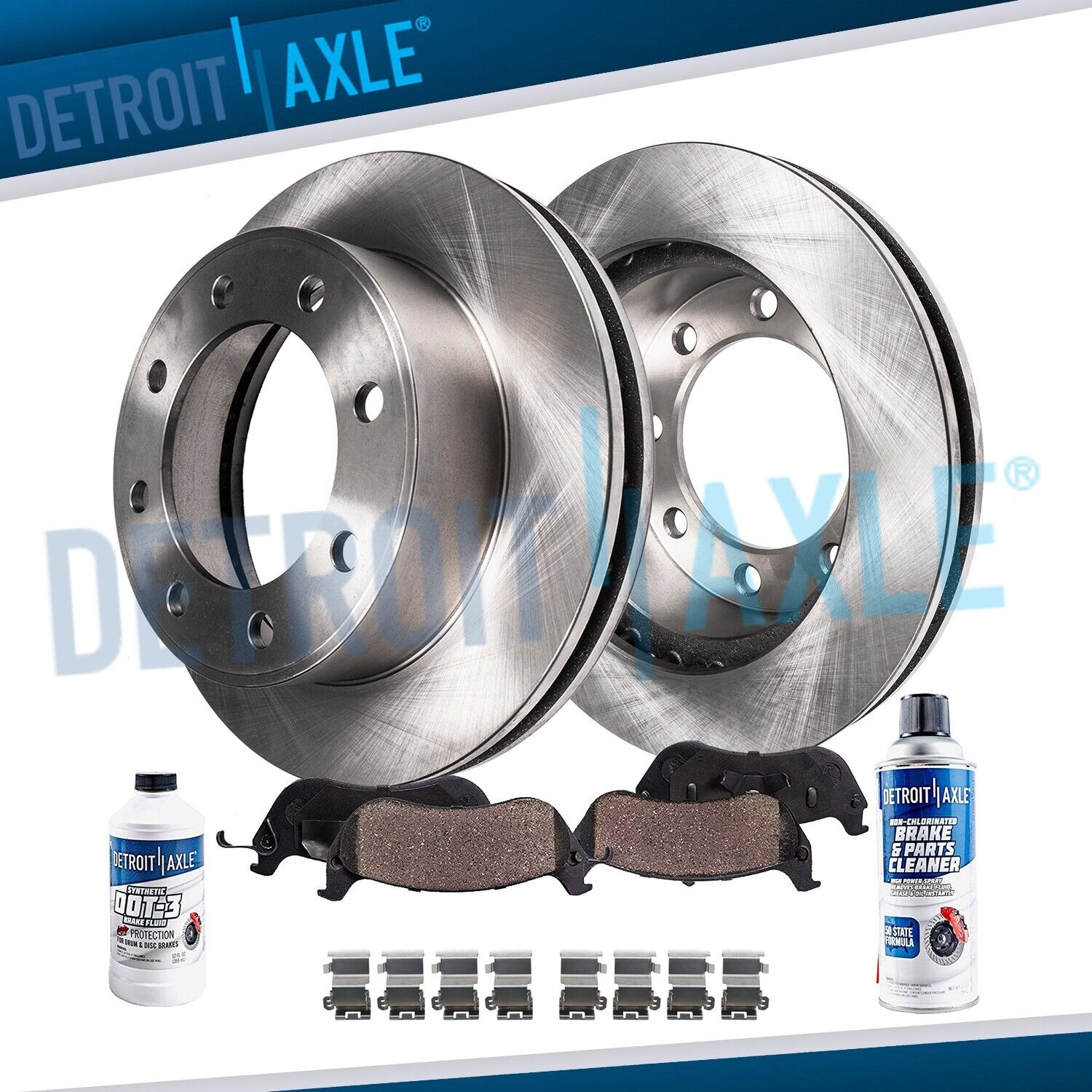 4WD 6pc Front Disc Rotors Brake Pads Kit for Ford F-250 F-350 F-450 Super Duty