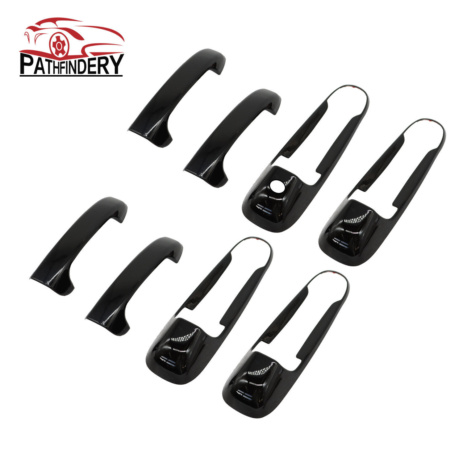 Fit For 2002-2008 Ram 1500 2500 3500 Gloss Black 4 Door Handle Covers Overlay 