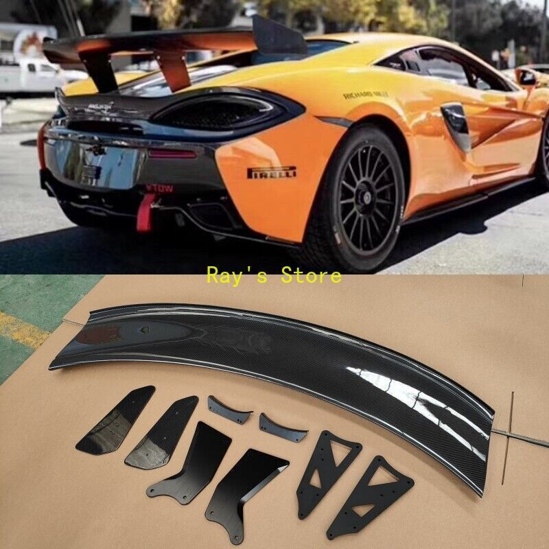 real carbon fiber rear trunk spoiler wing tail for mclaren 540c 570s gt4 style