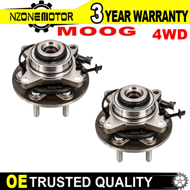 4WD MOOG Front Wheel Bearing & Hub Assembly For 2018-2020 Ford F-150 6 Lug 2Pack