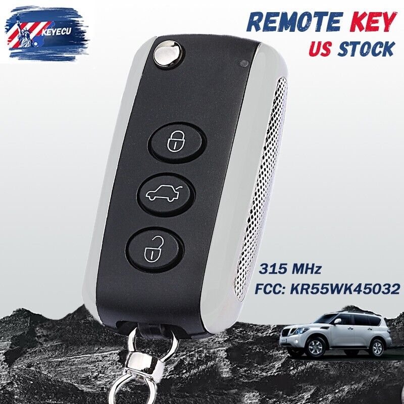 3B for Bentley Continental GT GTC Flying Spur Keyless Remote Key Fob KR55WK45032