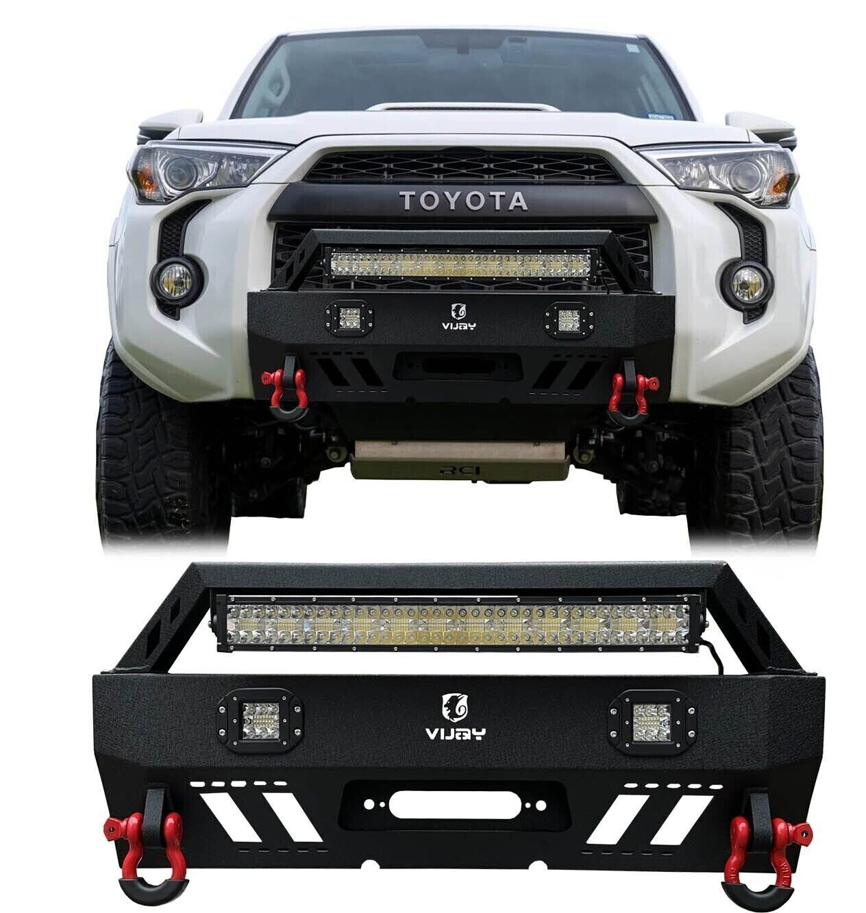 Vijay Fit 2010-2020 4Runner Toyota Used Front Bumper W/Winch Plate&LED Lights