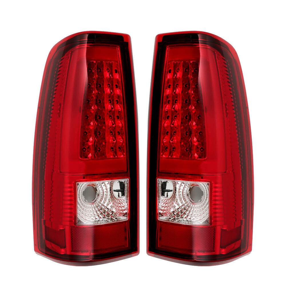 LABLT Tail Lights For 2003-2006 Chevy Silverado 1500 2500 Red LED Right&Left