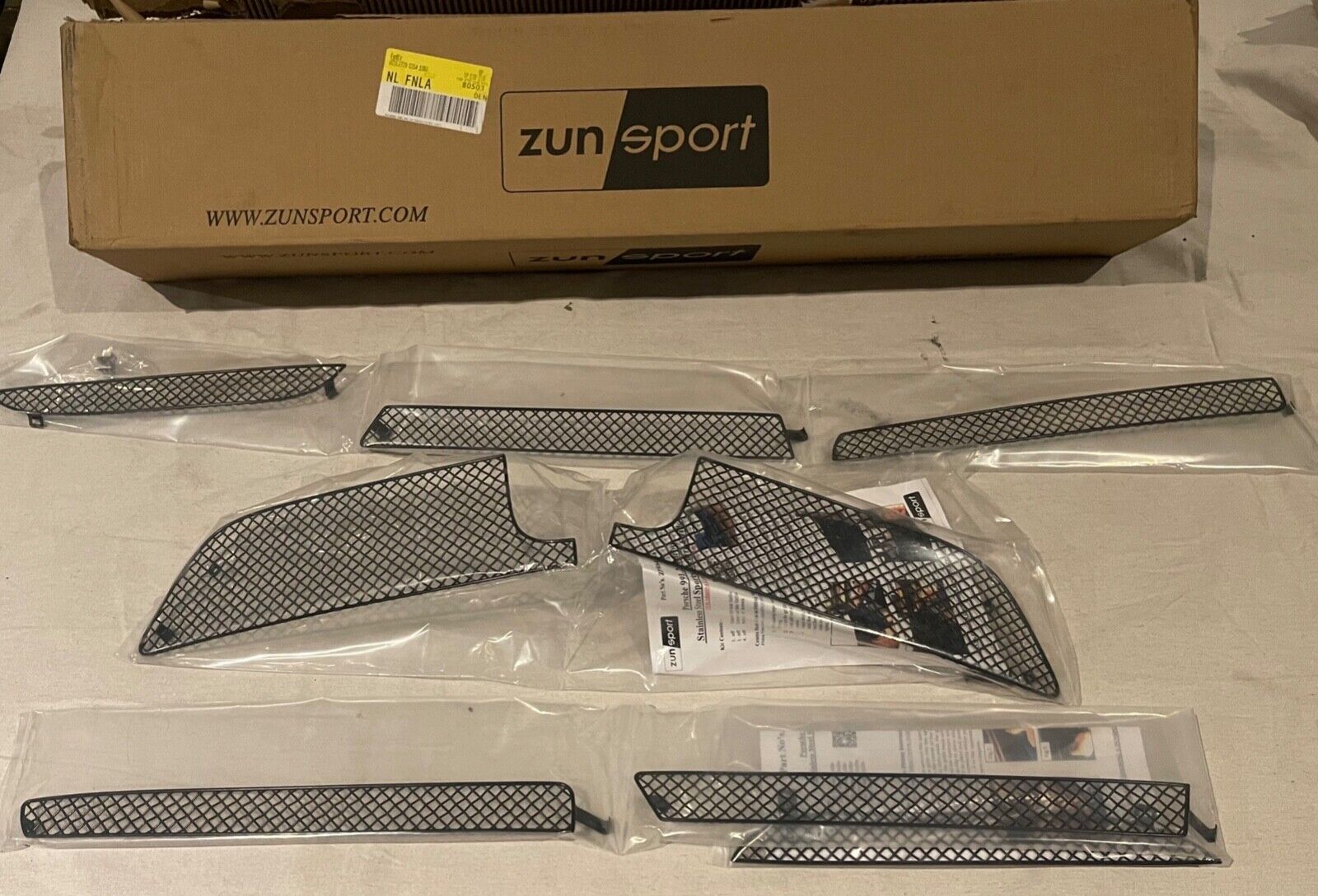 Zunsport Compatible With Porsche 991.2 Turbo And Turbo S - Full BLACK Grill Set