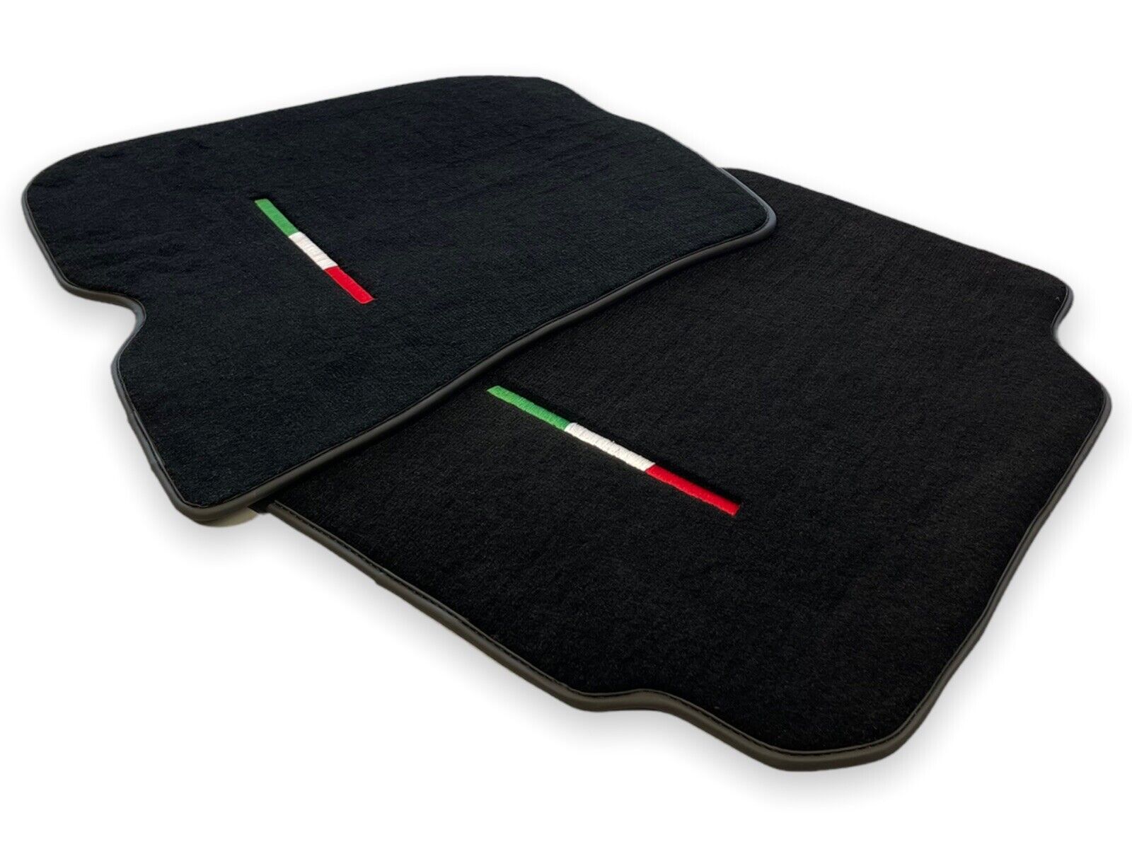 Floor Mats For Ferrari 812 GTS Black Tailored Carpets With Italian Emblem