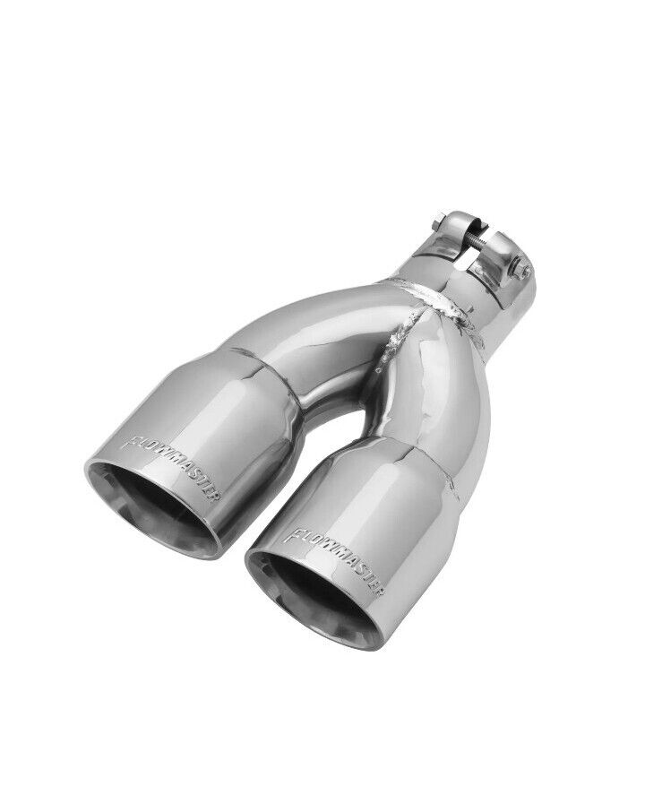 Flowmaster 15384 Exhaust Tip 3.00 in. Dual Angle Cut Polished SS Fits 2.25 (BB)