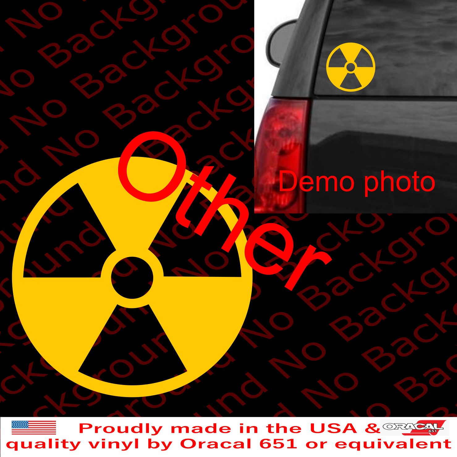 Nuke Radioactive Sticker Vinyl Car Window Decal Nuclear Radiation Warning FY095