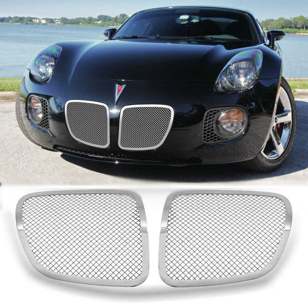 Fits Pontiac Solstice 2006 -2009 Chrome Stainless Steel Mesh Grille Insert Combo