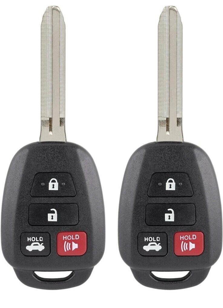 New Uncut 12-14 Car Key Fob Remote Keyless Entry For Toyota Camry HYQ12BDM 2 Pk