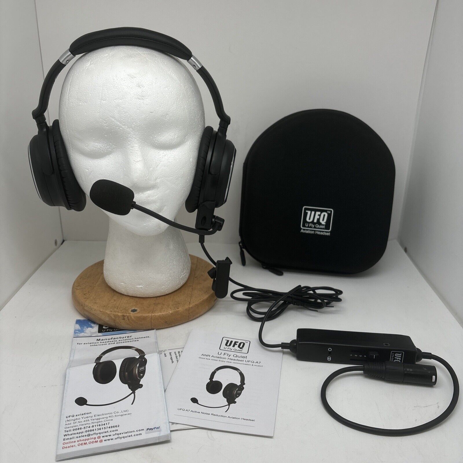 UFQ A7 ANR Aviation Headset- 2021 Version with Metal Shaft More Durable -A7 NICE