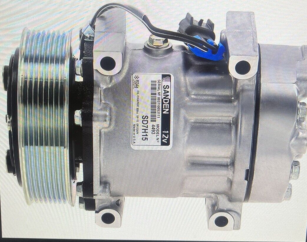 Sanden Type Compressor W/ Clutch By Omega  U 4493, U 4733, U 4892  - NEW Afmkt