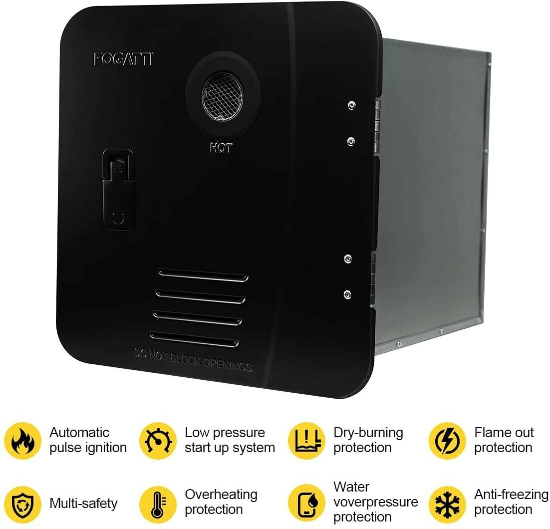 FOGATTI FS06B1 RV Tankless Water Heater 12V On-Demand Ice House-Camper-Trailer