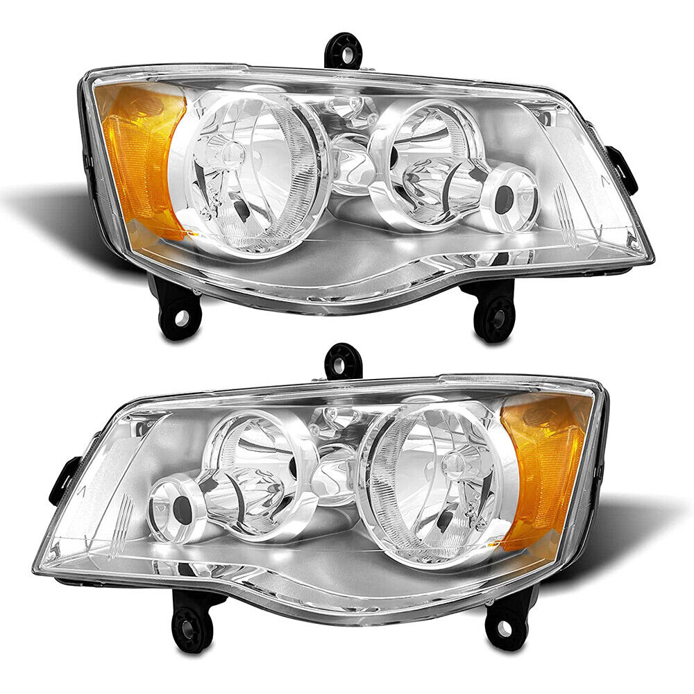 2Pcs Headlight For 2008-2016 Chrysler Town&Country 2011-2020 Dodge Grand Caravan