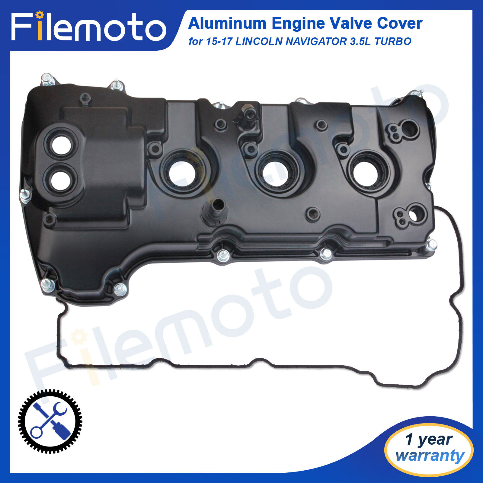 Aluminum Engine Valve Cover for 13-16 F-150 15-17 LINCOLN NAVIGATOR 3.5L TURBO