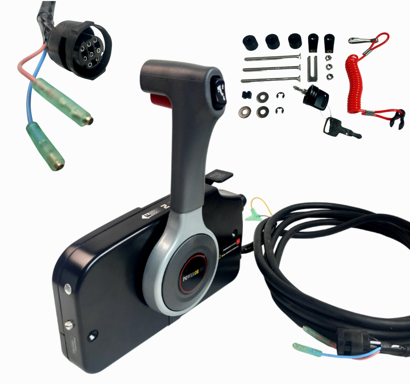 Fits Suzuki Side Outboard Remote Control Box 67200-99E56 With 5m Wire Harnes