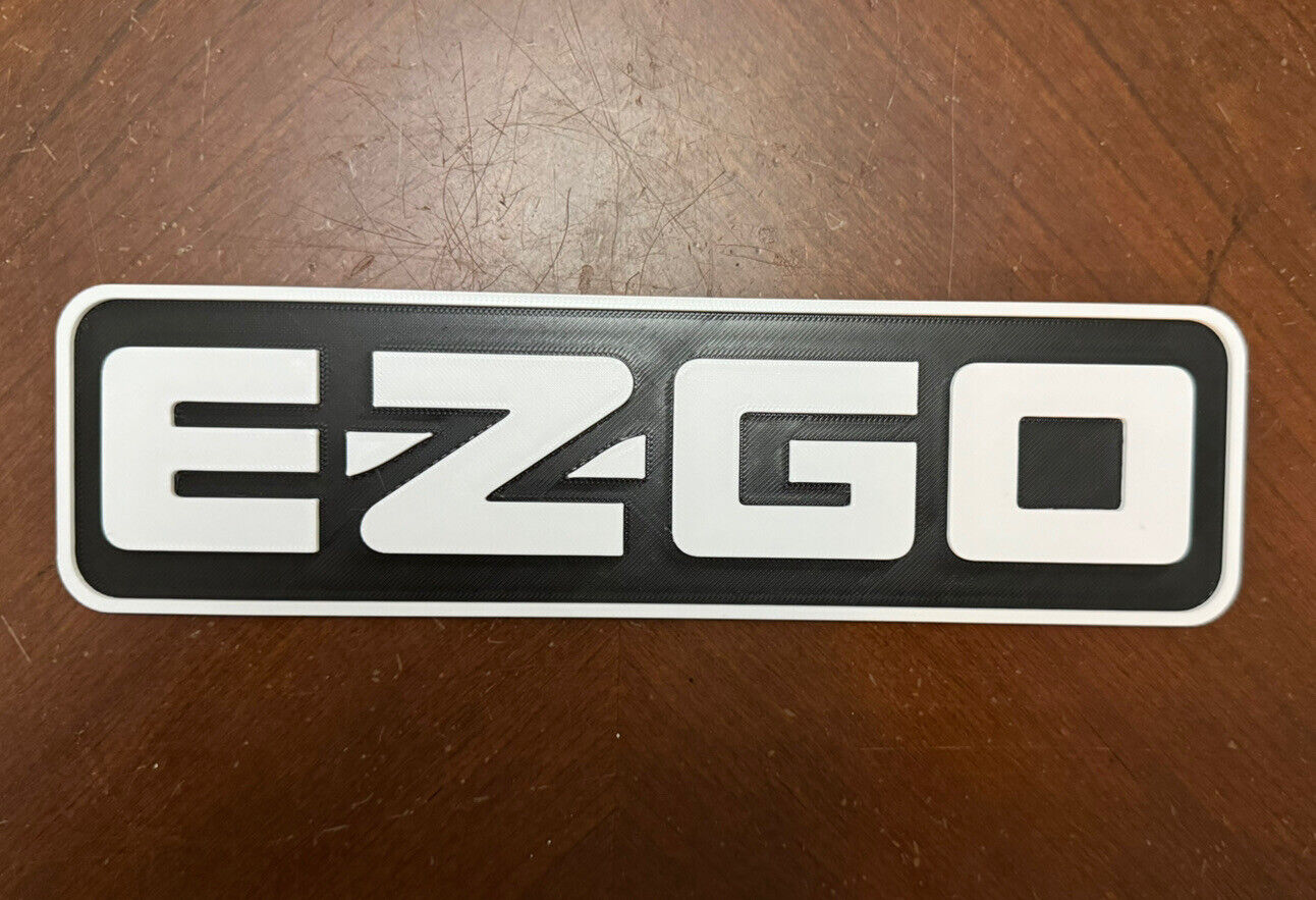 EZGO Name Plate (9.25”x2.5”)- White