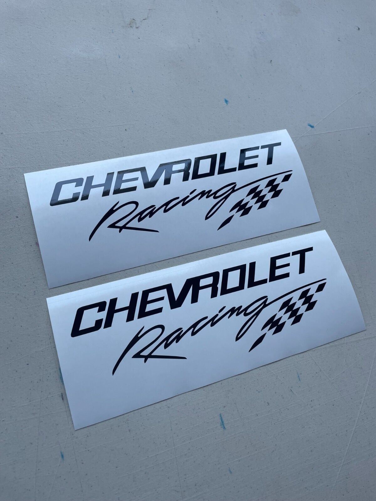 Chevrolet Racing Corvette Camaro Chevy Multi-Color Vinyl Decal Sticker (Pair)