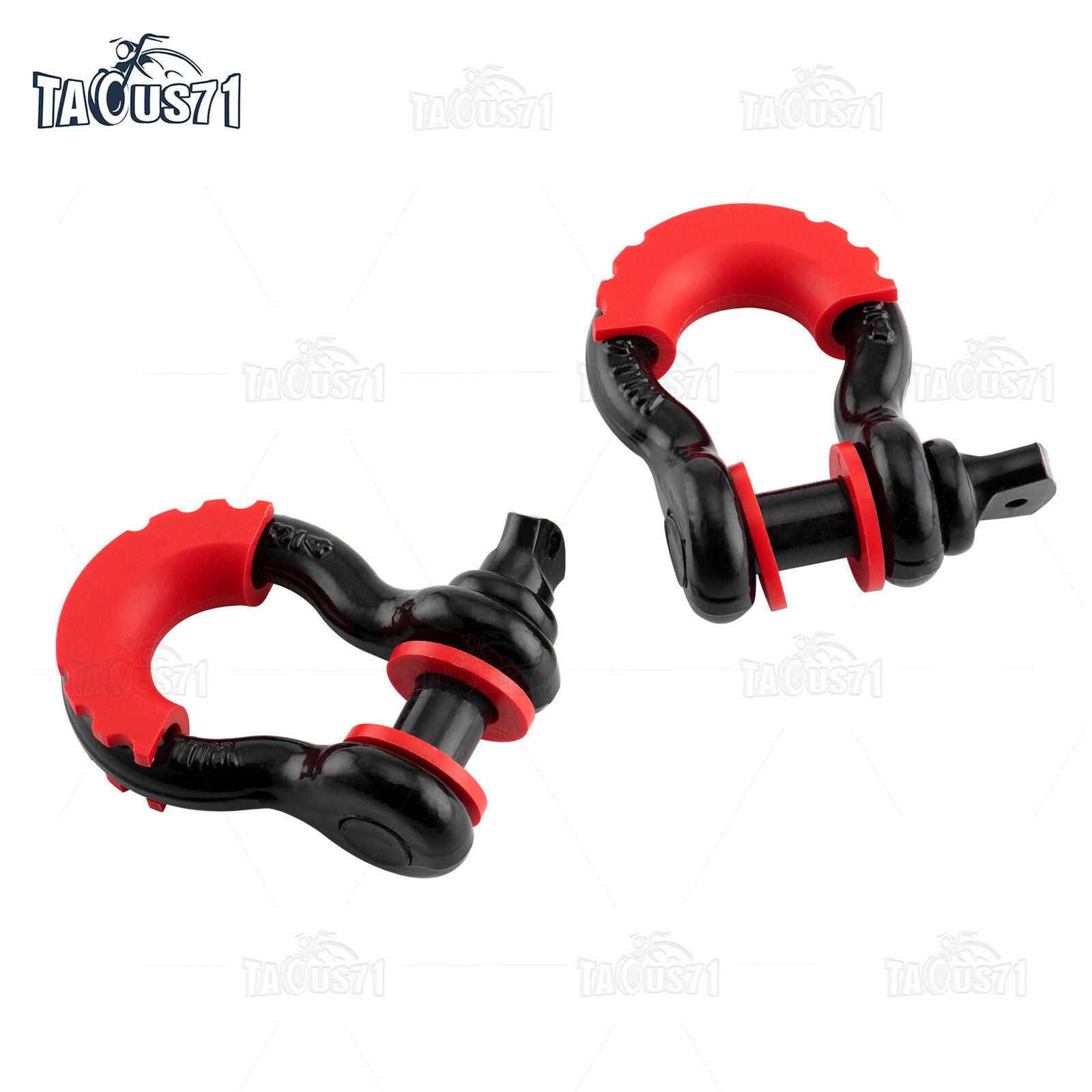 2 or 4 Pack D Ring Shackles 3/4\'\' with 7/8\'\' Pin Heavy Duty Towing Accessories