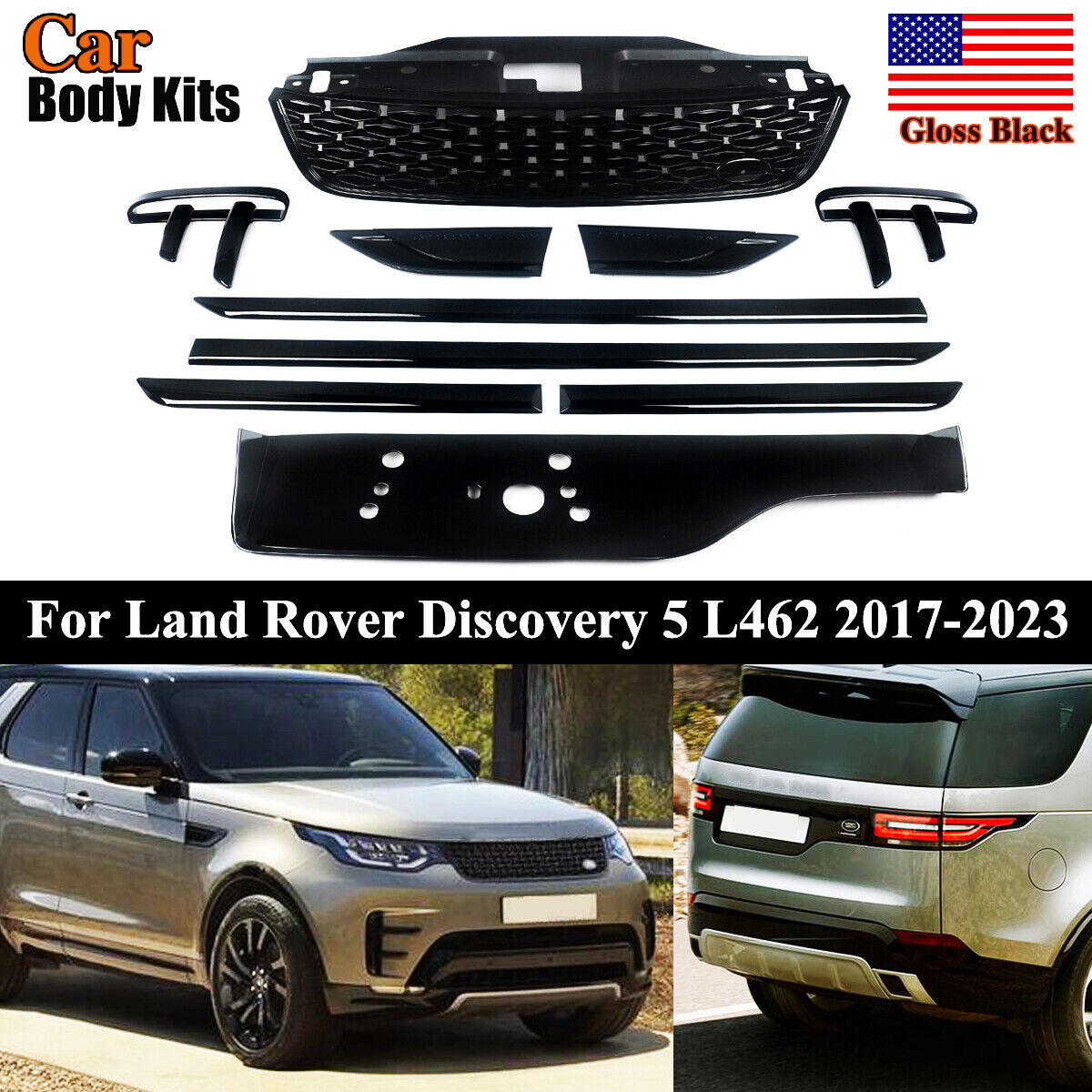 FOR LAND ROVER DISCOVERY 5 L462 2017+ DYNAMIC STYLE FRONT GRILLE SIDE FENDER KIT