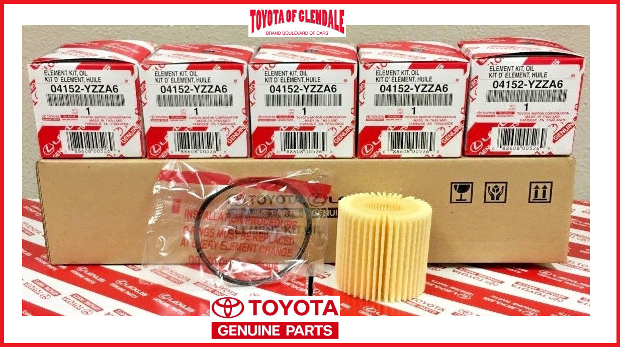 SET OF 5 Genuine OEM ENGINE OIL FILTER 04152-YZZA6 For TOYOTA COROLLA