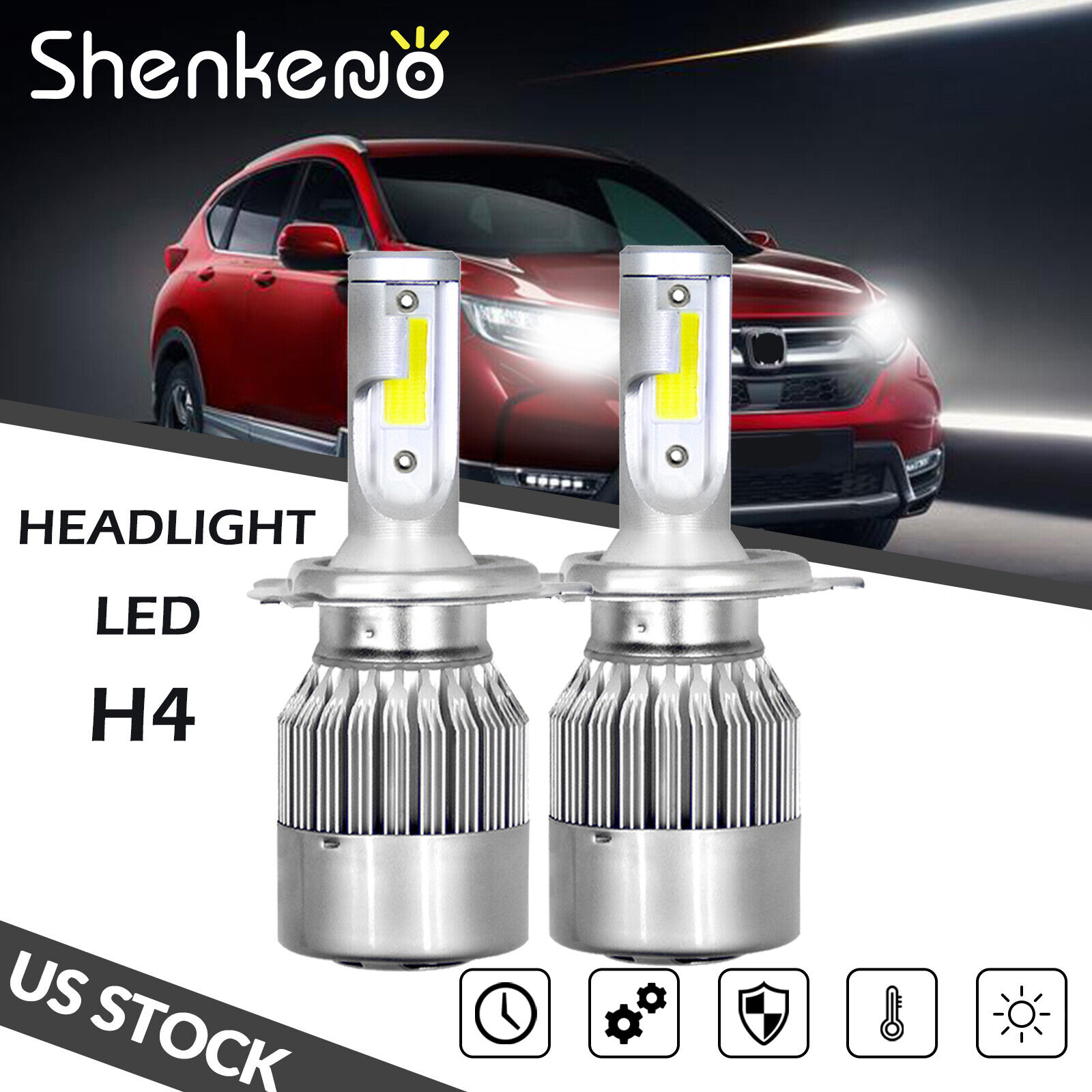 2X LED Headlight Bulbs For Honda CRV 1997-2014 High & Low Beam and Plug &Play US