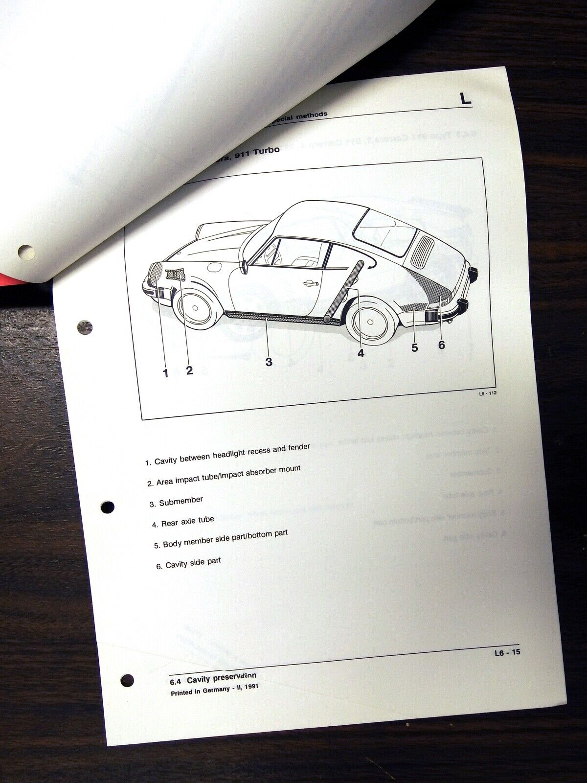 Original 1991  Porsche Paint Manual Supplement 2.  23 Pages