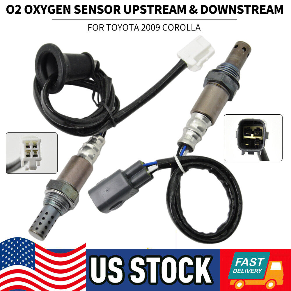 2x Oxygen O2 Sensor for Toyota Corolla 2009-2010 1.8L Upstream + Downstream USA