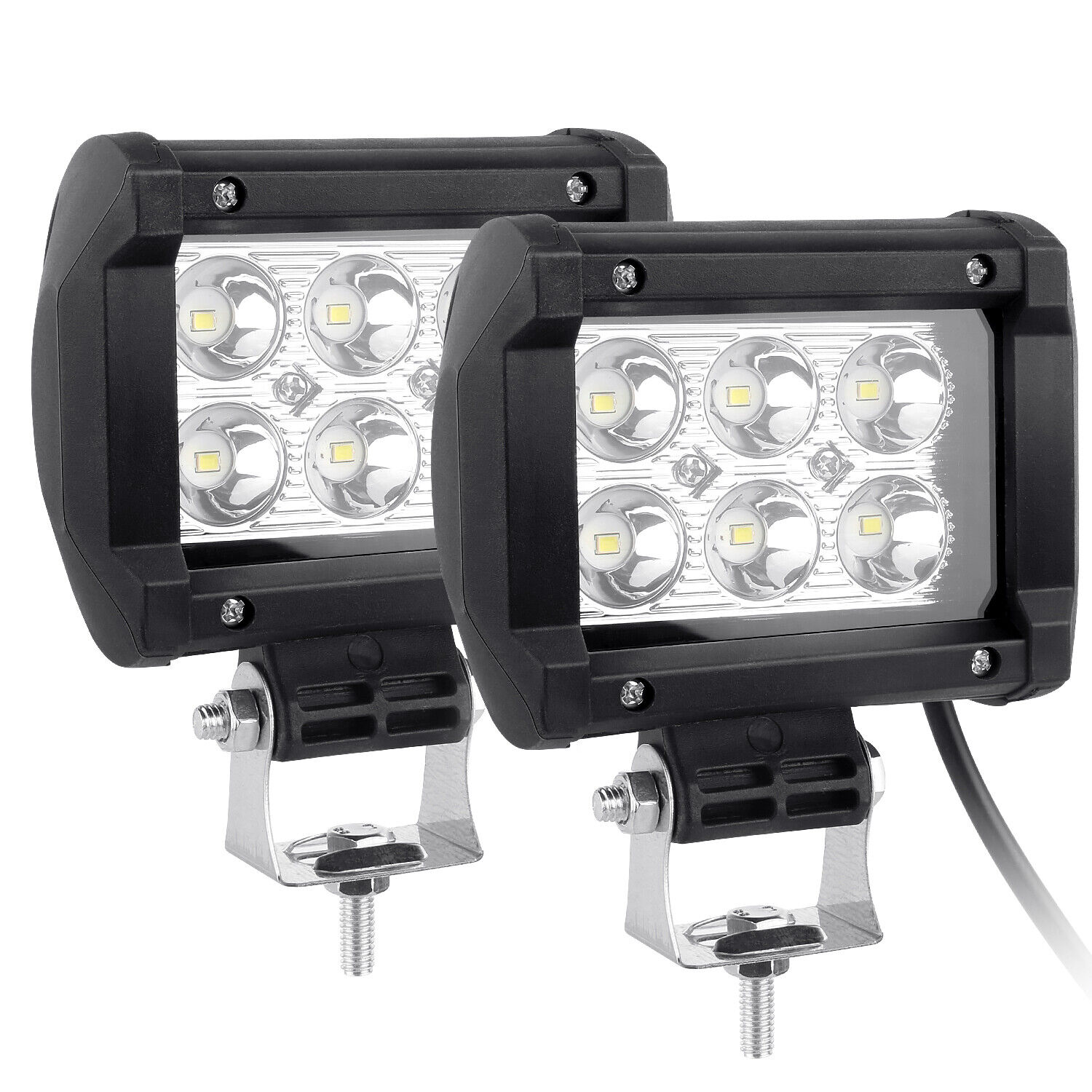 2/4PCS 4Inch LED Work Light Bar Spot Pods Fog Lamp Offroad Driving Truck SUV 4WD