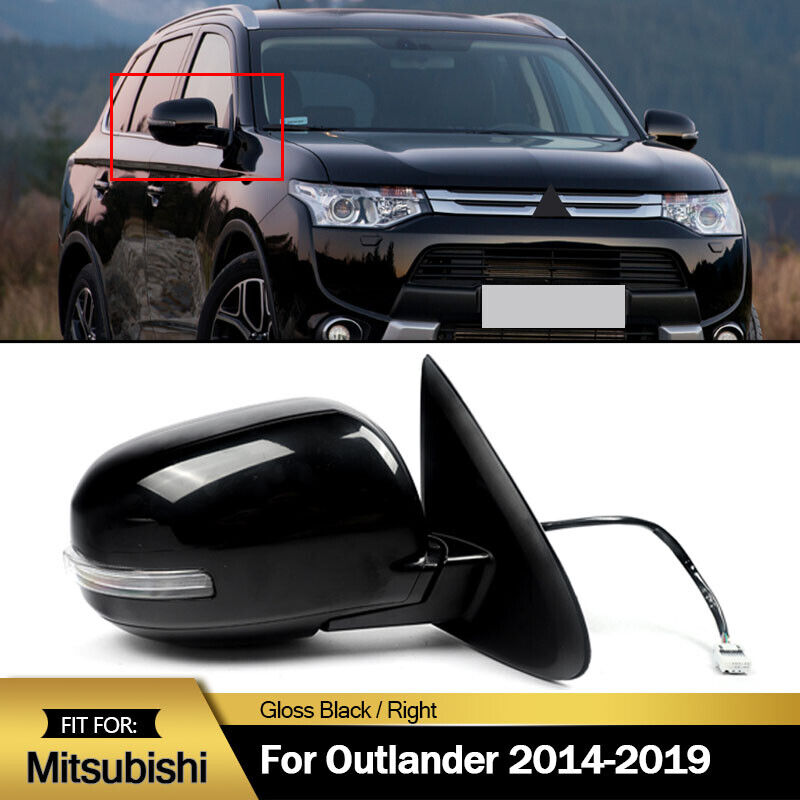 For 2014-19 Mitsubishi Outlander Rearview Door Mirror W/Signal Light 9 Pin Right