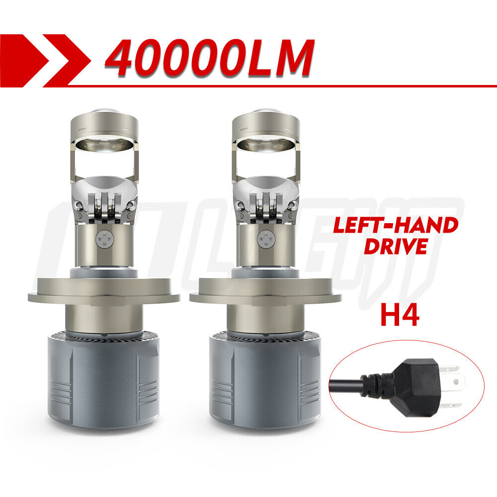 2Pcs H4/H7/H11 Mini Bi-LED Projector Lens LED Headlight Hi-Lo Beam Retrofit LHD