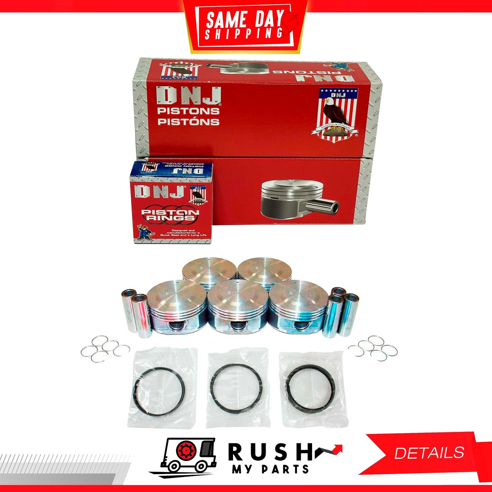 04-06 Piston and Ring Kit For Chevrolet GMC Canyon 3.5L L5 DOHC 20v DNJ PRK3122