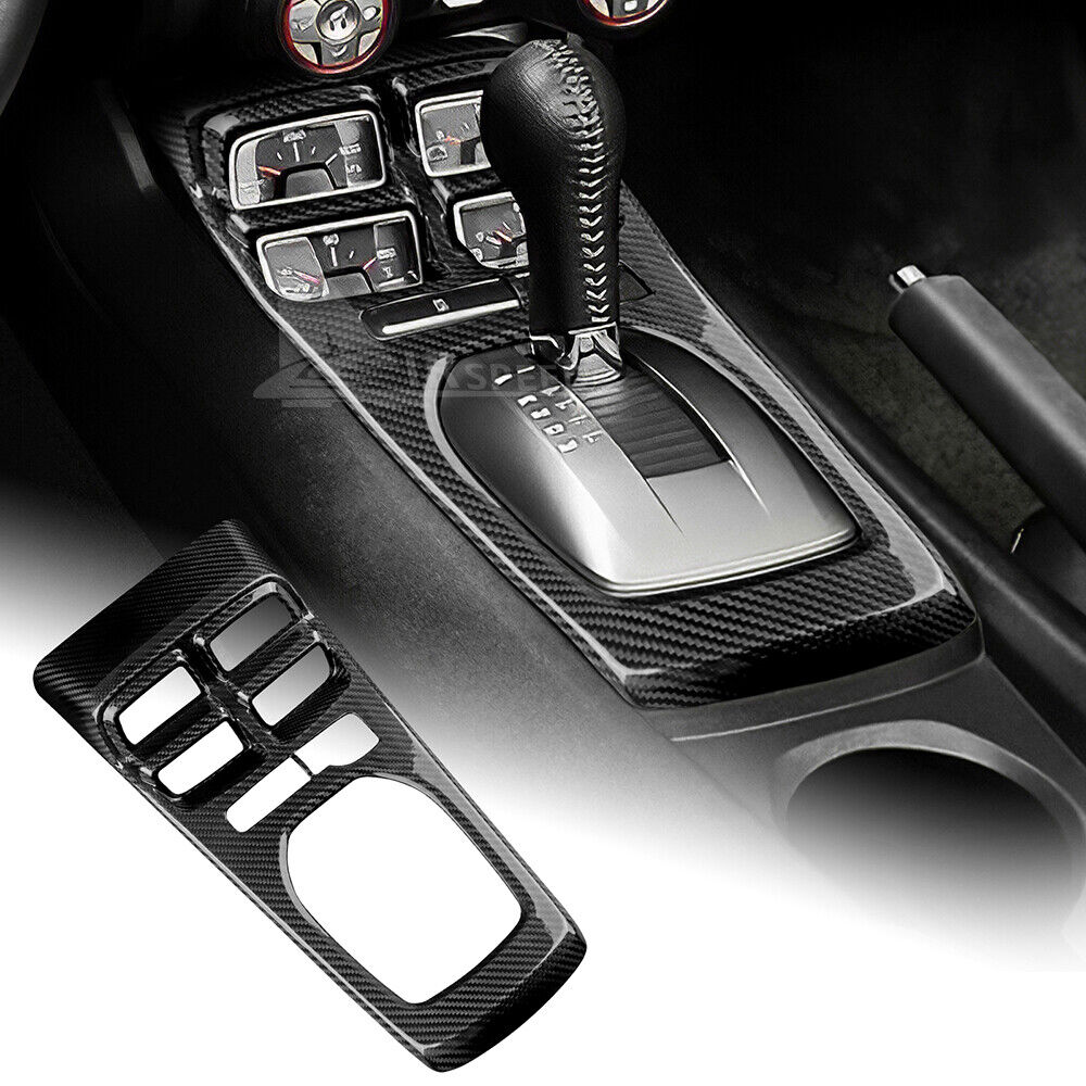 REAL HARD Carbon Fiber Black Gear Shift Console Cover Automatic For Camaro 10-15