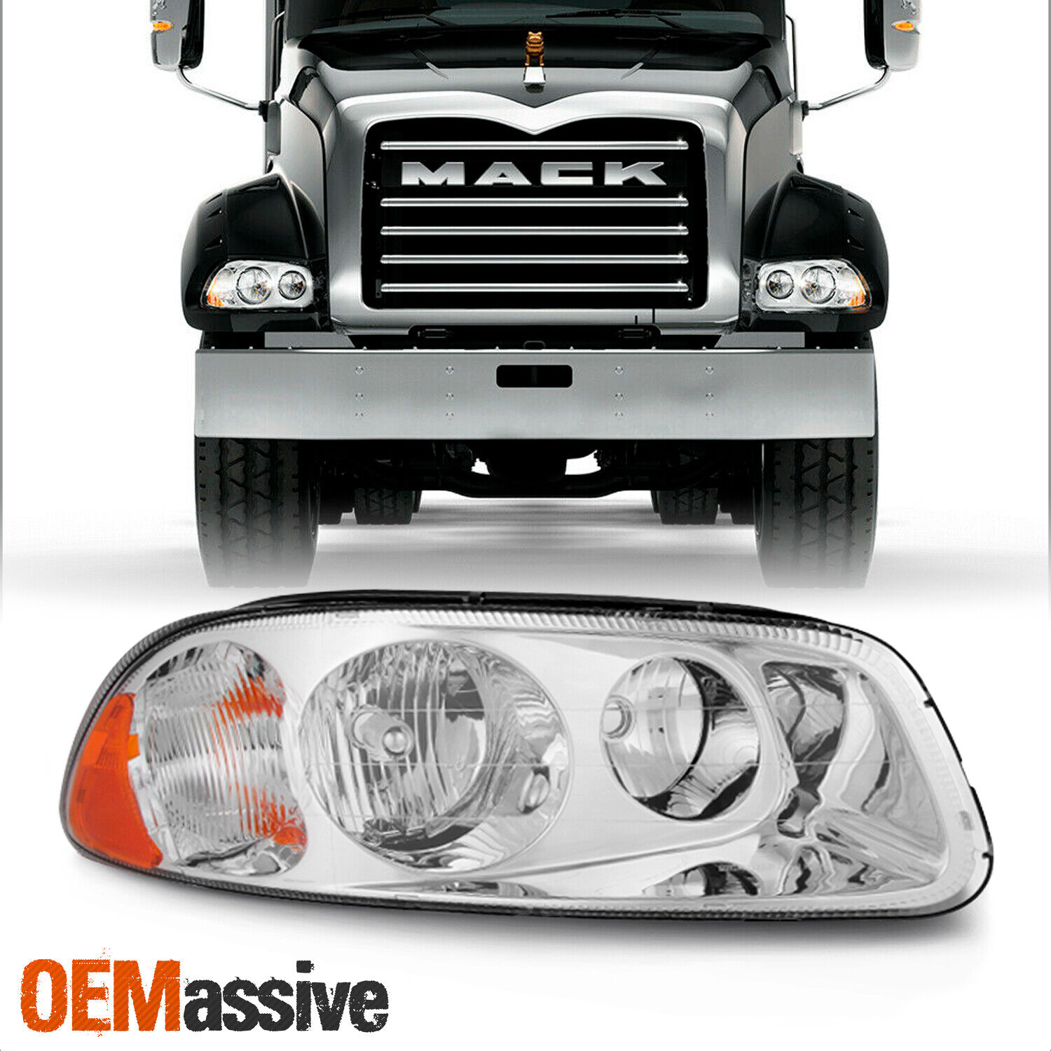 Fit Mack Granite Series Vision CX CV GU7 GU8 Passenger Right Side RH Headlight