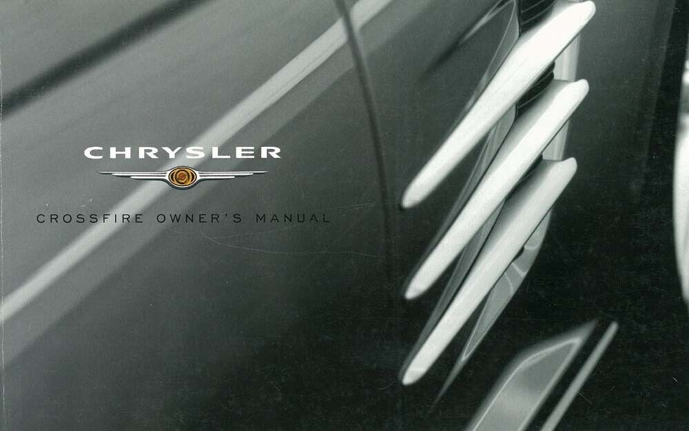 2004 Chrysler Crossfire Owners Manual User Guide