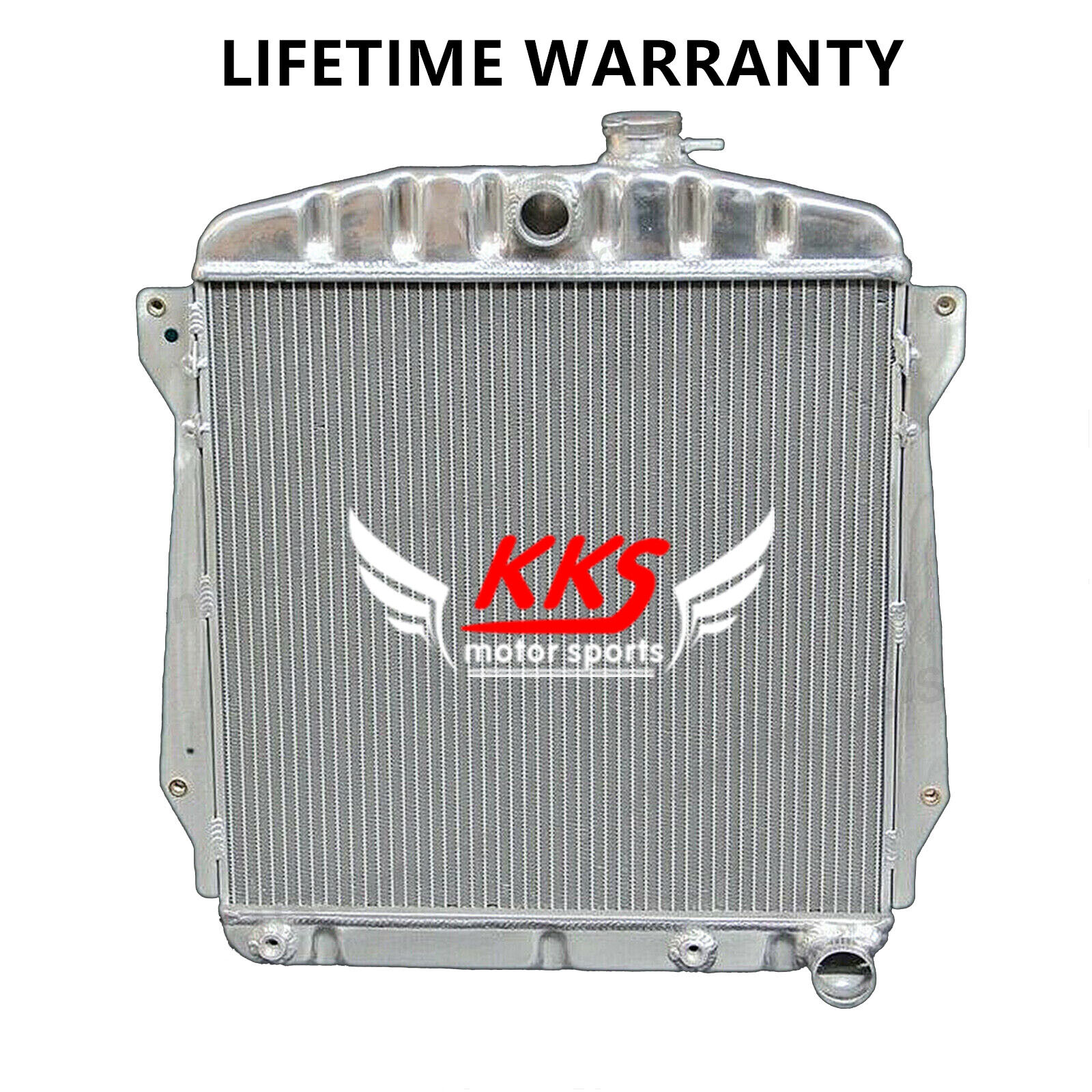 Polished KKS Aluminum Radiator Fit 1943-48 CHEVY CAR SEDAN COUPLE V8 SWAP 44 45