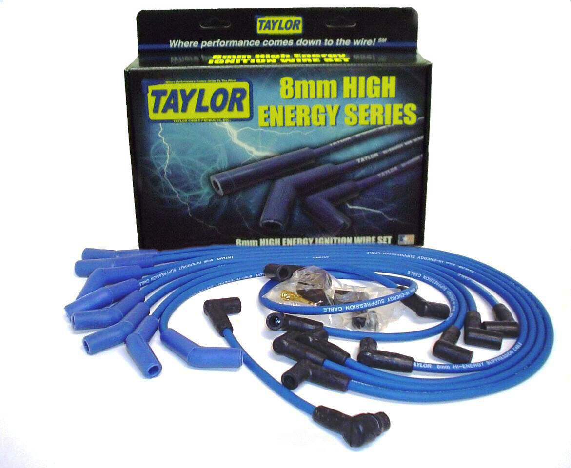 Taylor Cable Spark Plug Wire Set 8mm High Energy RC Custom 8 Cyl Blue - 64658
