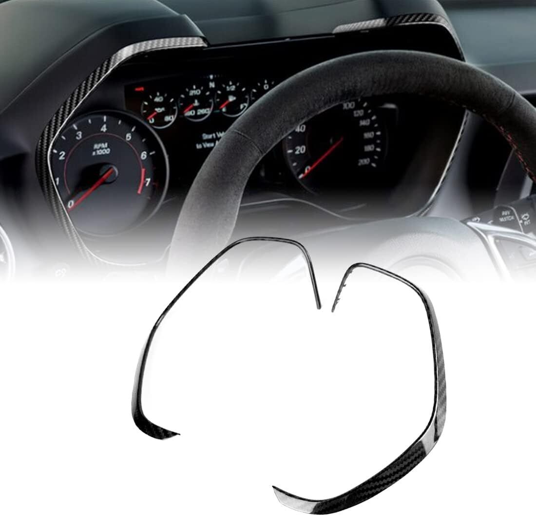 Carbon Fiber Dashboard Strip Trim Cover Speedometer Frame for Chevy Camaro 2016+