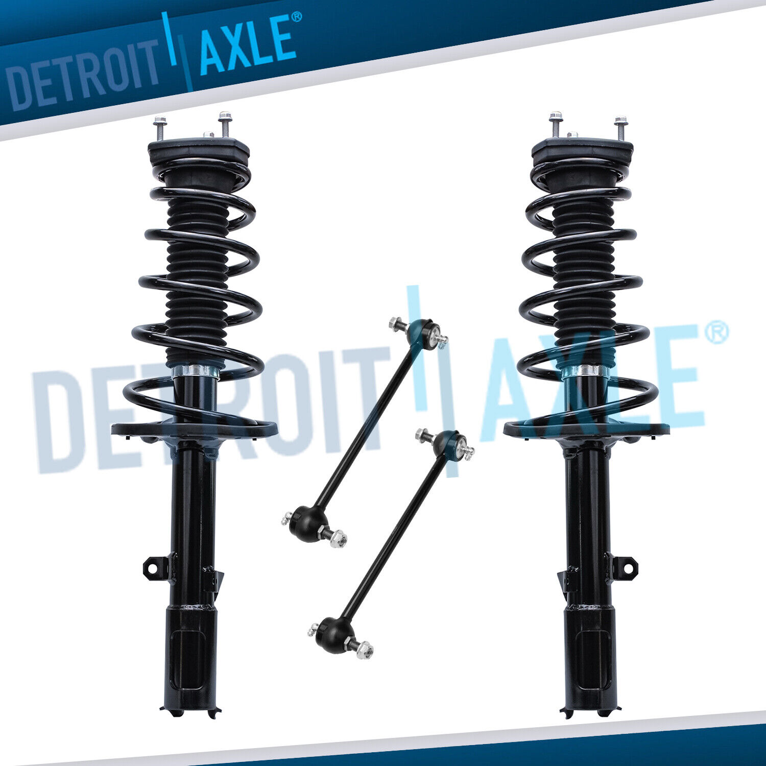 Complete Rear Strut w/ Spring Assembly & Sway Bar Links for Toyota Camry Avalon